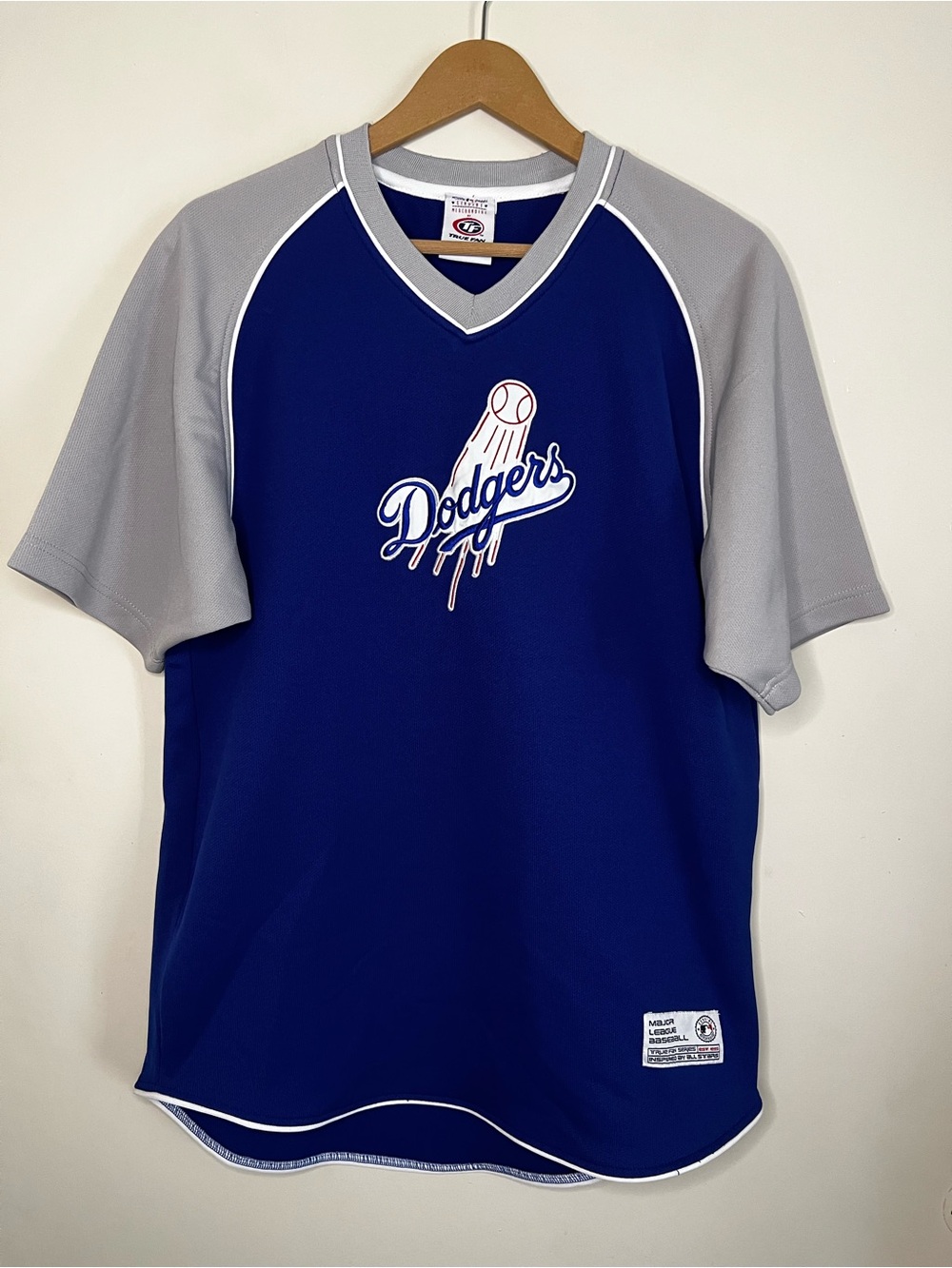 Vintage 90s Y2K True Fan Los Angeles Dodgers MLB Baseball Pullover Jersey M